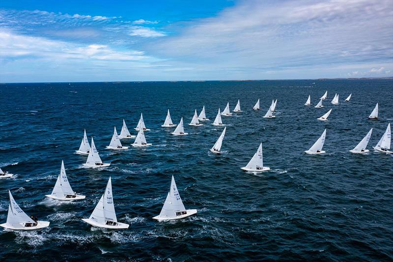 International Dragon Gold Cup by Yanmar photo copyright Gothenburg Drone Photo taken at Marstrands Segelsällskap and featuring the Dragon class