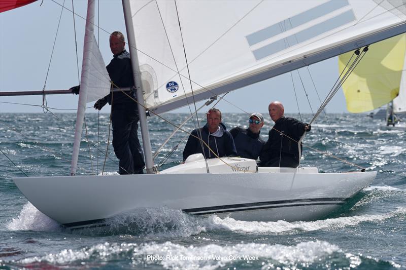 Whisper on day 4 of Volvo Cork Week 2022 photo copyright Rick Tomlinson / Volvo Cork Week taken at Royal Cork Yacht Club and featuring the Dragon class