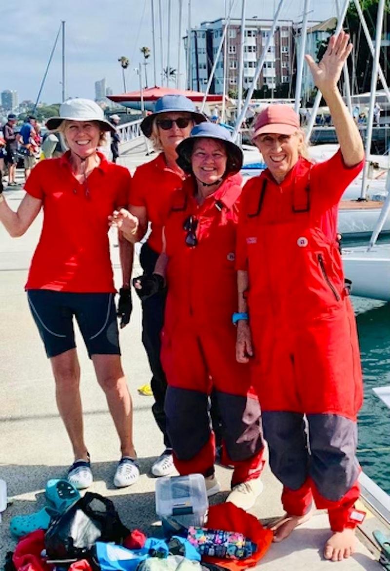 Caroline Gibson, Susan Parker, Deb Henderson and (skipper) Sandy Anderson crewed Plum Crazy to compete at the recent 2023 International Dragon Class Australian Championship regatta, held in Sydney's harbou photo copyright Mel Nathan taken at Royal Sydney Yacht Squadron and featuring the Dragon class