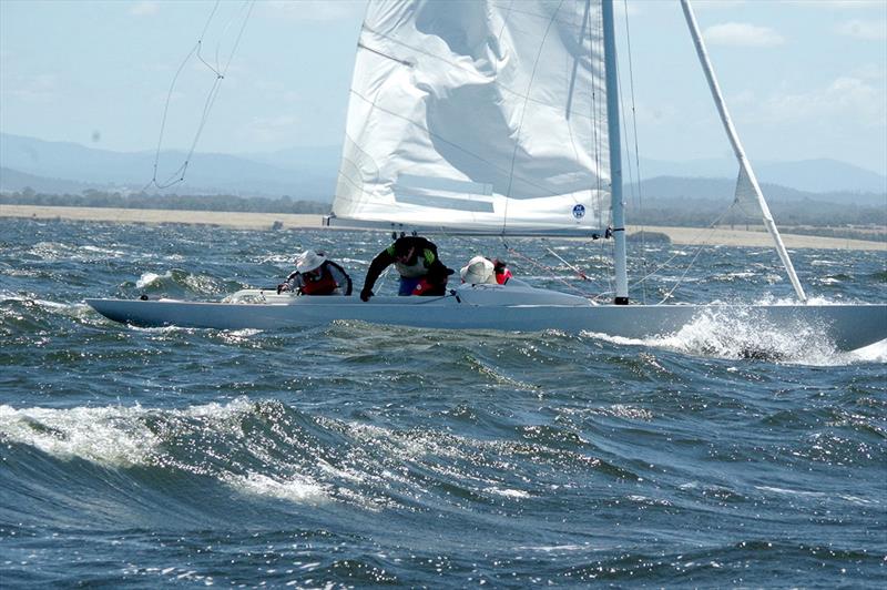 Wicked II is second on the leader board at the end of day four, after mixed results on day two photo copyright Jeanette Severs taken at Metung Yacht Club and featuring the Dragon class