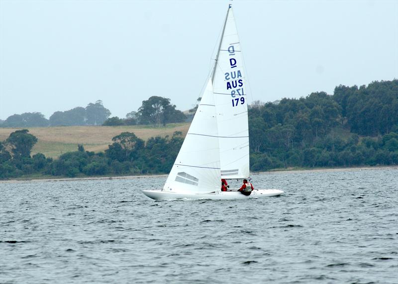 Imagination went out hard and was alone in leading the International Dragons for much of race seven photo copyright Jeanette Severs taken at Metung Yacht Club and featuring the Dragon class