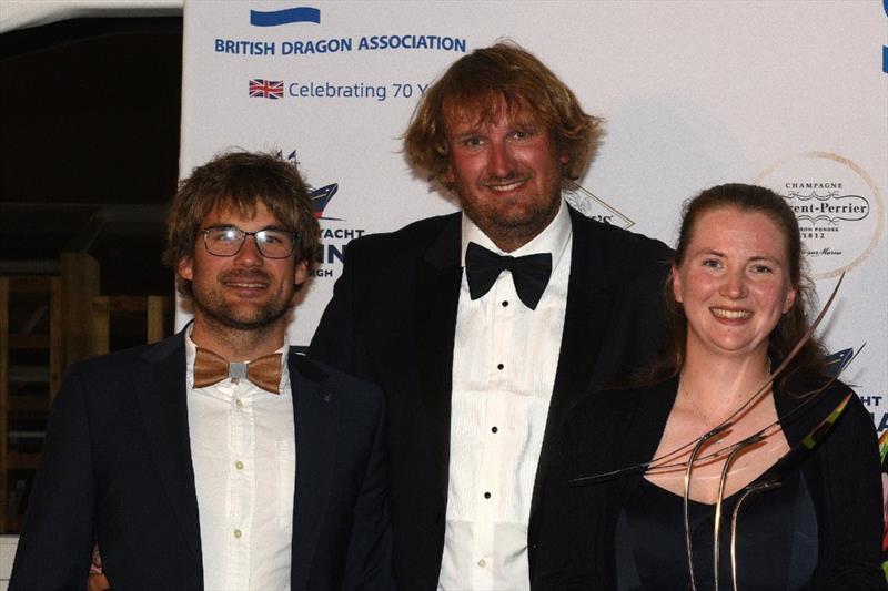 2026 Corinthian Seagull Trophy winner Laura Schewe with Tobias Merkel and Lars Hueckstaedt - photo © Rick Tomlinson