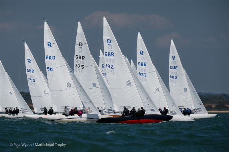 23 Dragons from 13 nations completed six races at the Dragon Marblehead Trophy in Cowes photo copyright Paul Wyeth / www.pwpictures.com taken at Royal Yacht Squadron and featuring the Dragon class