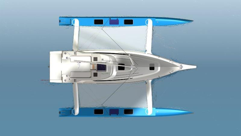 Dragonfly 40 top view outside - photo © The Multihull Group