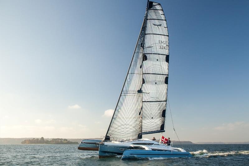 Dragonfly 32 Evolution sailing - photo © Morten Weeth / The Multihull Group