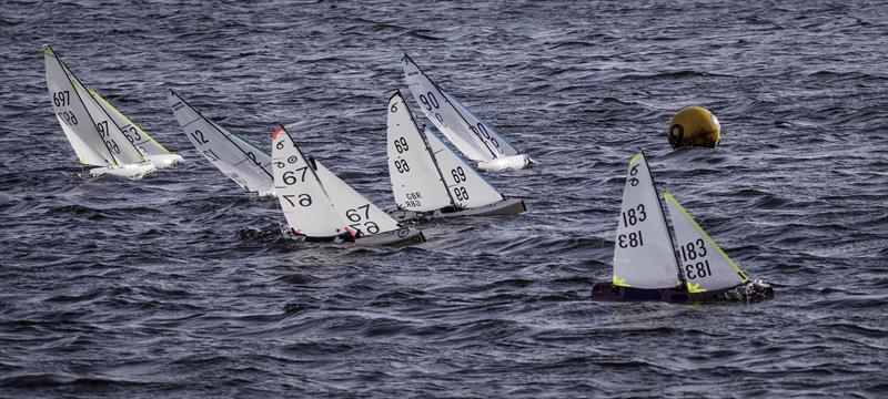 Approaching the windward mark during the DF Racing UK TT Series at Weecher Reservoir photo copyright John Tushingham taken at Weecher Sailing and featuring the RG65 class