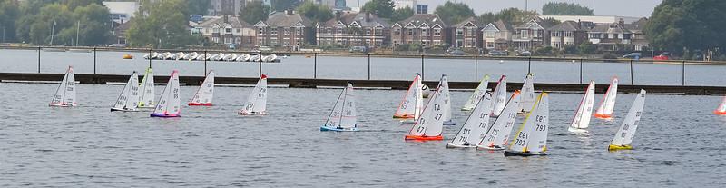 B Fleet racing during the DF65 Nationals at Poole photo copyright Sue Brown taken at Poole Radio Yacht Club and featuring the RG65 class