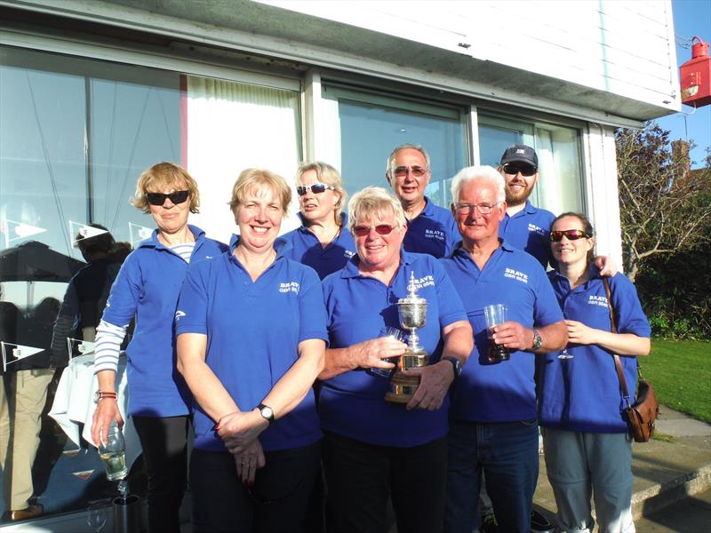 The team on Brave, owned by Richard & Cathy Brown, win the EAORA Pattinson Cup & Ralph Herring photo copyright Laura Ivermee taken at Royal Burnham Yacht Club and featuring the EAORA class