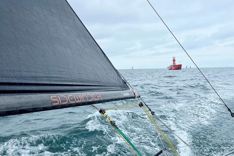 Rounding E Goodwin Lightship - EAORA Round the Goodwins Race photo copyright Lucy Danes taken at Royal Temple Yacht Club and featuring the EAORA class