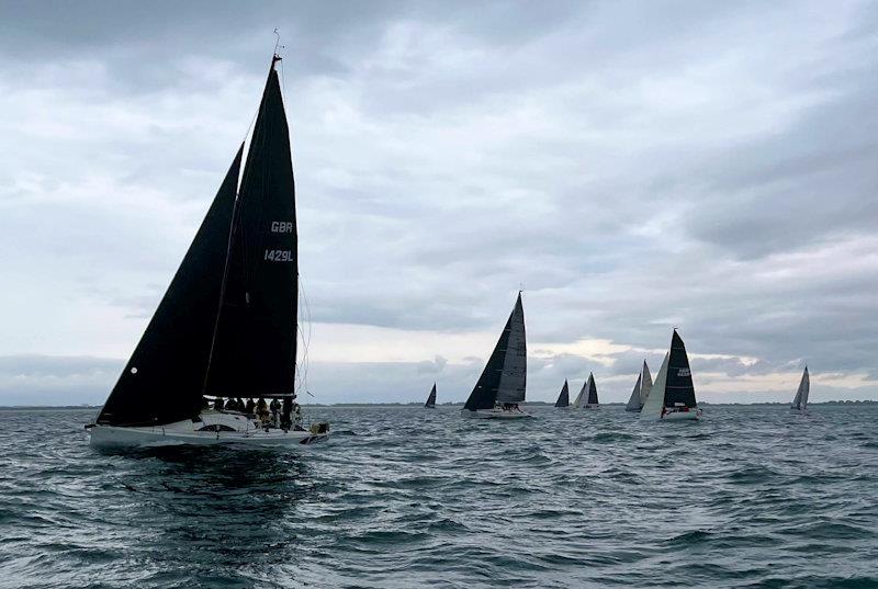 First beat - EAORA Round the Goodwins Race photo copyright Lucy Danes taken at Royal Temple Yacht Club and featuring the EAORA class