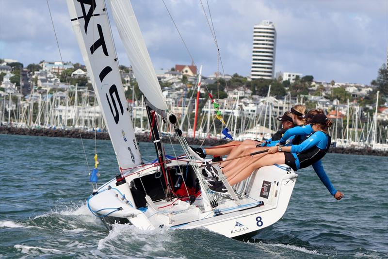Celia Willison - NZ Womens Match Race Team - Final day, NZ Womens Match Racing Championships, Day 4, February 12, 2019 photo copyright Andrew Delves taken at Royal New Zealand Yacht Squadron and featuring the Elliott 6m class