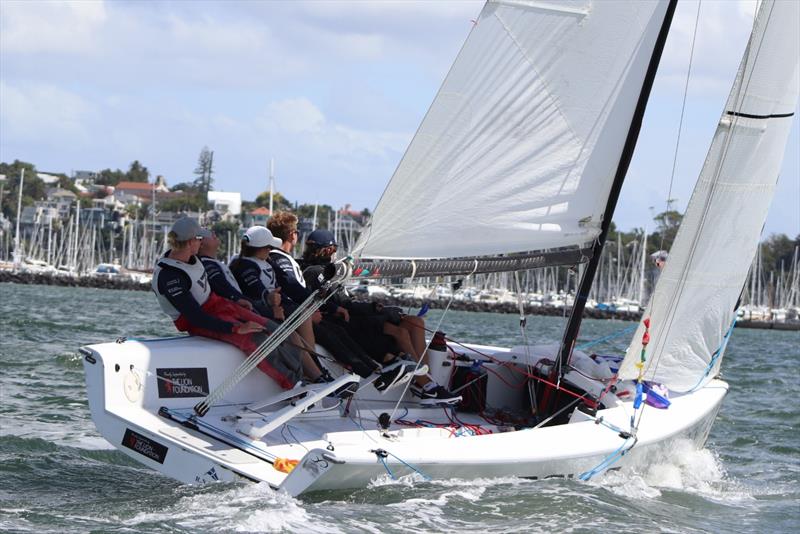Jordan Stevenson sailing Nespresso Youth International Match Racing Cup will be competing in the YDL NZ Match Racing Qualifiers - photo © Andrew Delves