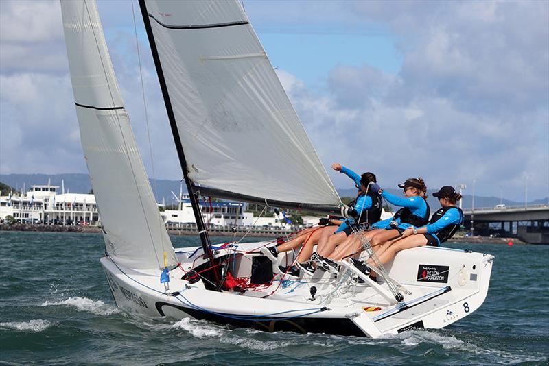 Edge Womens Match - 2019 YDL New Zealand Match Racing Championships photo copyright Andrew Delves taken at Royal New Zealand Yacht Squadron and featuring the Elliott 6m class