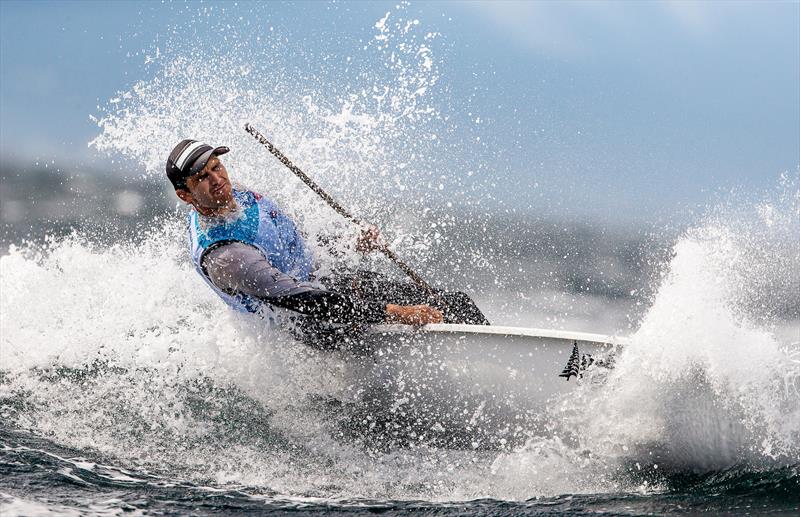 Tom Saunders switching out of the Laser for the 2019 YDL New Zealand Match Racing Championships - photo © Sailing Energy