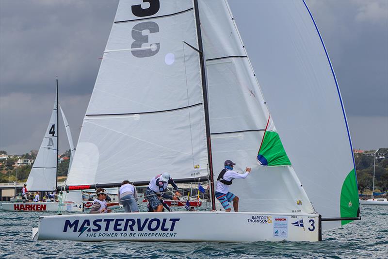Parkin (USA) - Harken Youth Match Racing World Championship - Day 1 - February 27, 2020 - Waitemata Harbour photo copyright Andrew Delves taken at Royal New Zealand Yacht Squadron and featuring the Elliott 6m class
