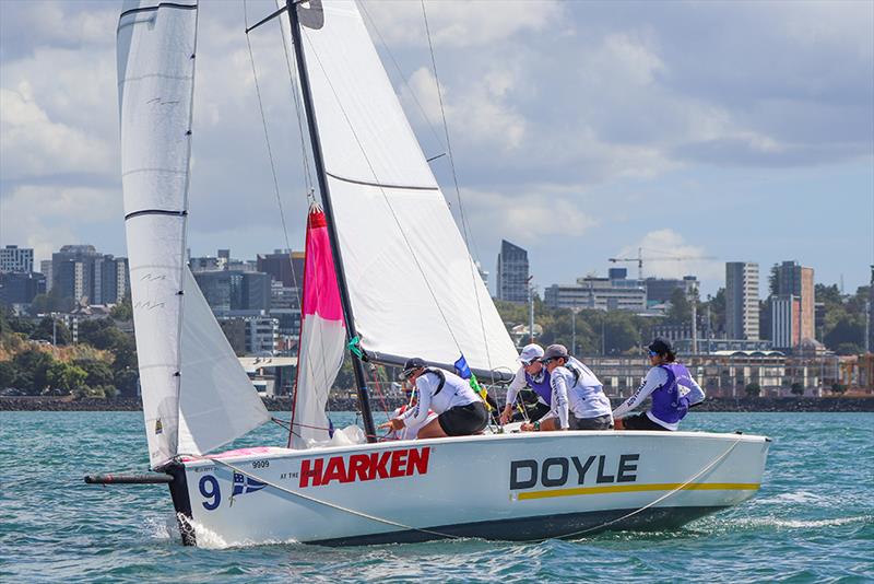 Tapper (AUS) - Harken Youth Match Racing World Championship  - Day 1 - February 27, 2020 - Waitemata Harbour photo copyright Andrew Delves taken at Royal New Zealand Yacht Squadron and featuring the Elliott 6m class