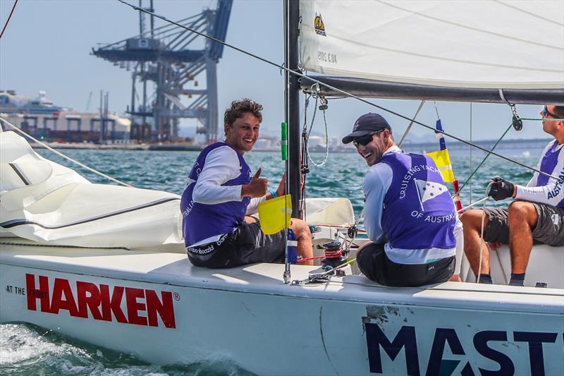 Harken Youth Match Racing World Championship - Day 2 - February 28, 2020 - Waitemata Harbour photo copyright Andrew Delves taken at Royal New Zealand Yacht Squadron and featuring the Elliott 6m class