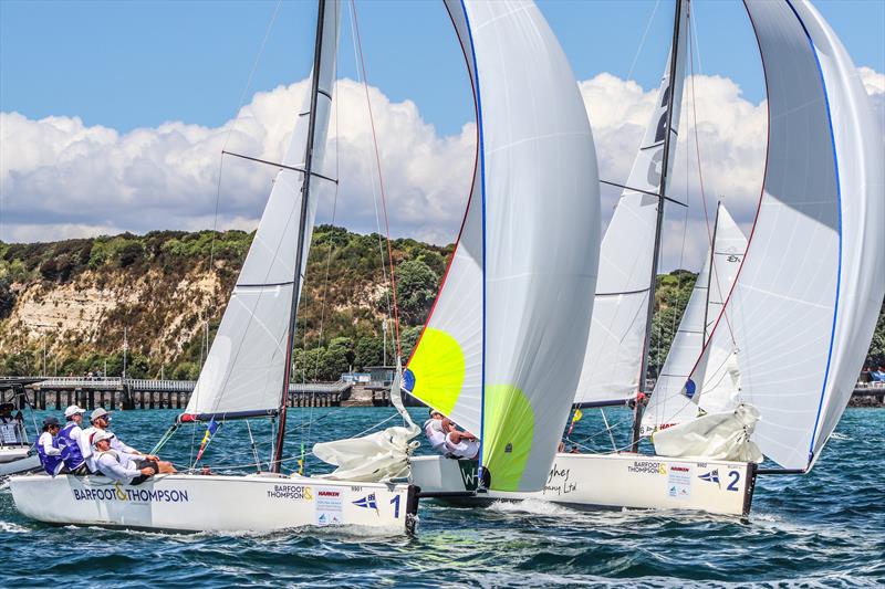 Harken Youth Match Racing World Championship - Day 2 - February 28, 2020 - Waitemata Harbour photo copyright Andrew Delves taken at Royal New Zealand Yacht Squadron and featuring the Elliott 6m class