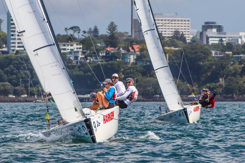 Harken Youth Match Racing World Championship - Day 2 - February 28, 2020 - Waitemata Harbour photo copyright Andrew Delves taken at Royal New Zealand Yacht Squadron and featuring the Elliott 6m class