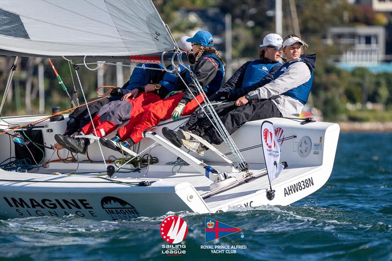 Mina Ferguson's Woollahra Sailing Club team finished sixth and also as the first female helm - SAILING Champions League – Asia Pacific Final photo copyright Harry Fisher, Down Under Sail taken at Royal Prince Alfred Yacht Club and featuring the Elliott 6m class
