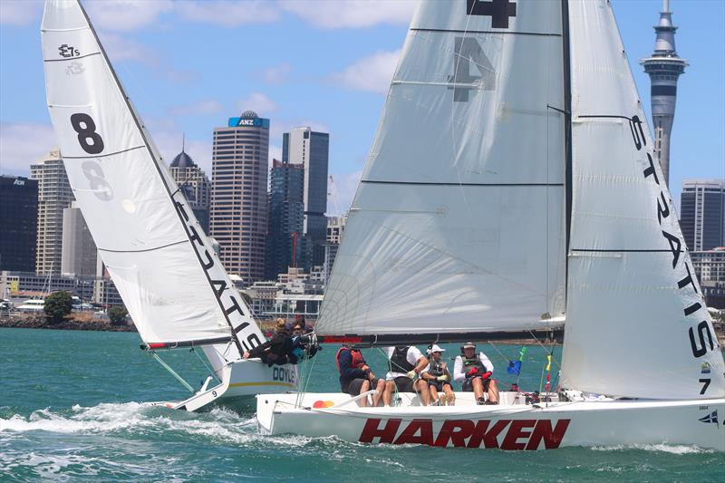 Harken NZ NZ Match Racing Championship - Royal NZ Yacht Squadron - Day 1, January 21, 2022 photo copyright RNZYS Media taken at Royal New Zealand Yacht Squadron and featuring the Elliott 7 class