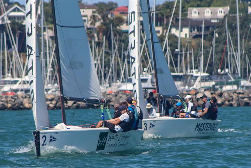Harken NZ NZ Match Racing Championship - Royal NZ Yacht Squadron - Day 2, January 22, 2022 photo copyright RNZYS Media taken at Royal New Zealand Yacht Squadron and featuring the Elliott 7 class