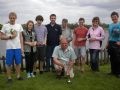 Prize winners at the Ely Enterprise Open (l to r) Scott Bilham, Mollie Lee,  Jack Knight,  Paul Young, Phil Harrison, Vincent Christan, Clare Christan, Dalton Orchard, kneeling winner Kevin Bilham © Jill Sallis