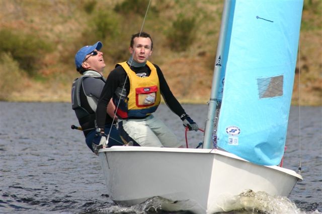 Tim Sadler & Richard Sault win the Enterprise Inland Championships photo copyright Alan Henderson / www.fotoboat.com taken at St Mary's Loch Sailing Club and featuring the Enterprise class