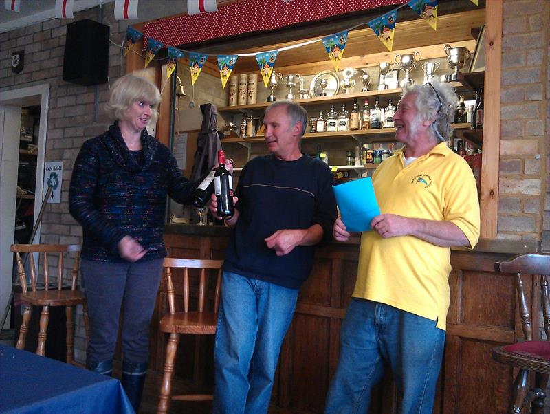 Mike Cossey & Christine Barron finish 3rd in the Emberton Park Enterprise open photo copyright Serena Stewardson taken at Emberton Park Sailing Club and featuring the Enterprise class