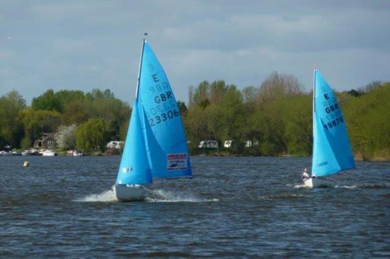 Enterprises at Winsford Flash photo copyright Steve Blackburn taken at Winsford Flash Sailing Club and featuring the Enterprise class