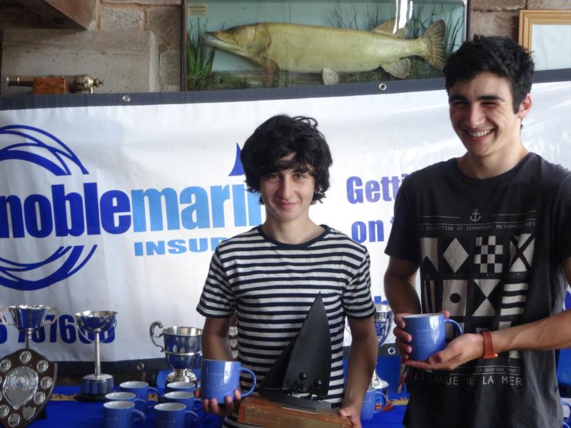 Richard & Bryn Abendstern win the Old Boat Trophy during the Enterprise National Youth Championship at Barnt Green photo copyright Paula Southworth taken at Barnt Green Sailing Club and featuring the Enterprise class