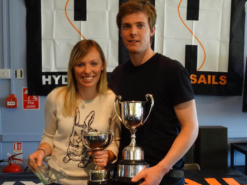 Neil Barrett and Sophie Jones, winners of the Enterprise Inlands at Burton photo copyright Paula Southworth taken at Burton Sailing Club and featuring the Enterprise class