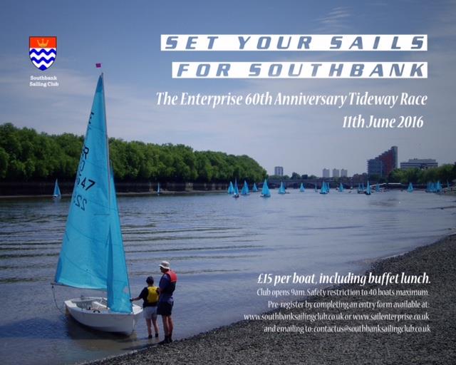 Enterprise Tideway Race posted photo copyright Enterprise Association taken at South Bank Sailing Club and featuring the Enterprise class