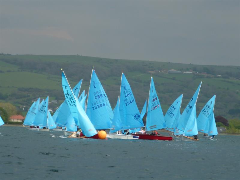 Gybe mark action during the Enterprise Inlands at Bristol Corinthian photo copyright BCYC taken at Bristol Corinthian Yacht Club and featuring the Enterprise class