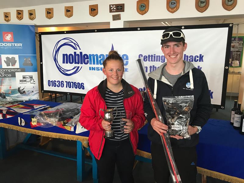 1st Lady Helm, Molly Nixon with James Hobson at the Noble Enterprise Youth Nationals photo copyright Carol Ford taken at Bristol Corinthian Yacht Club and featuring the Enterprise class