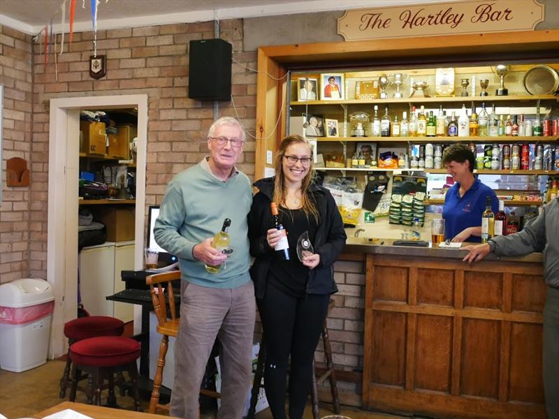 Martin Davies and Rebecca Bradley win the Enterprise Midland Double Chine Series at Emberton Park photo copyright Karen Bell taken at Emberton Park Sailing Club and featuring the Enterprise class