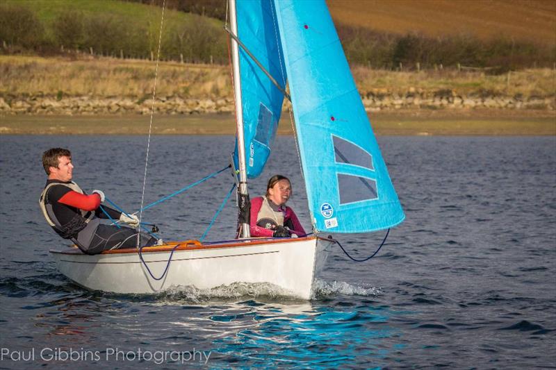Neil and Sophie Barrett win the Enterprise Winter Championship  photo copyright Paul Gibbins Photography taken at Northampton Sailing Club and featuring the Enterprise class