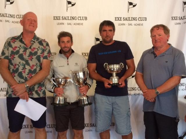 Winners of race 1, 2 & 3, Dave Jackman and Chris Jackman from Looe SC on day 2 of the Enterprise Nationals at Exe photo copyright Alice Driscoll taken at Exe Sailing Club and featuring the Enterprise class