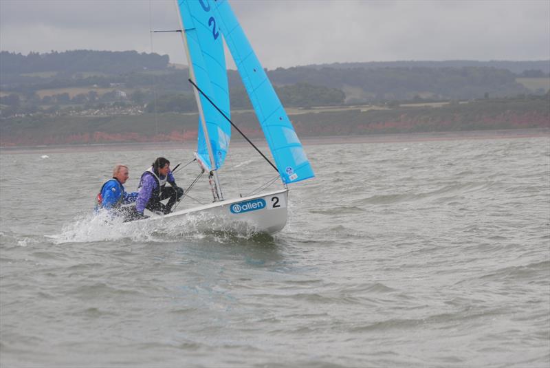 Phil Ford & Jane Humpage on day 2 of the Enterprise Nationals at Exe Sailing Club photo copyright Martyn Curnow taken at Exe Sailing Club and featuring the Enterprise class
