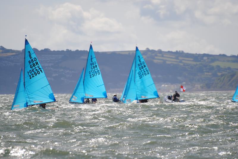 Chris Palmer & Helen Cummins on day 3 of the Enterprise Nationals at Exe Sailing Club photo copyright Martyn Curnow taken at Exe Sailing Club and featuring the Enterprise class