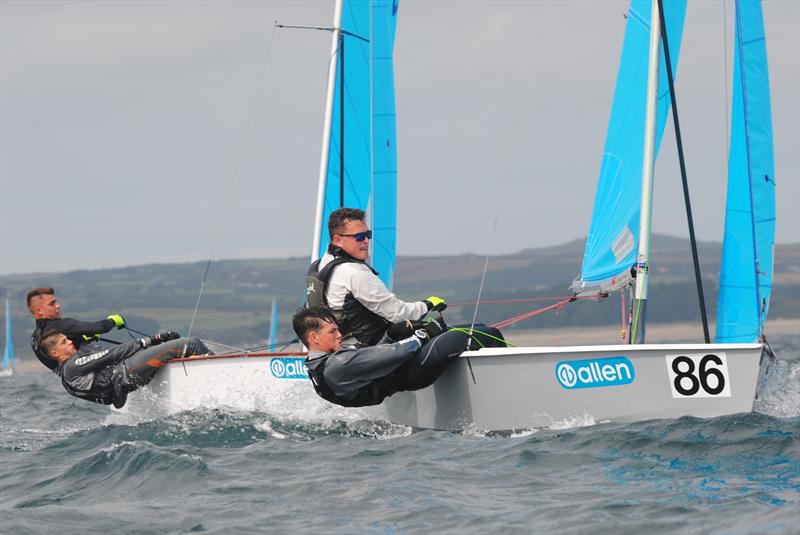 Looe boats Joe and Jack with Callum and Conor on day 1 of the Allen, North Sails & Selden Enterprise Nationals at Mount's Bay photo copyright Martyn Curnow taken at  and featuring the Enterprise class