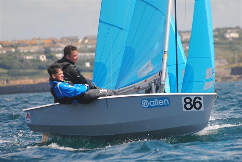 Callum and Conor on day 4 of the Allen, North Sails & Selden Enterprise Nationals at Mount's Bay photo copyright Martyn Curnow taken at  and featuring the Enterprise class