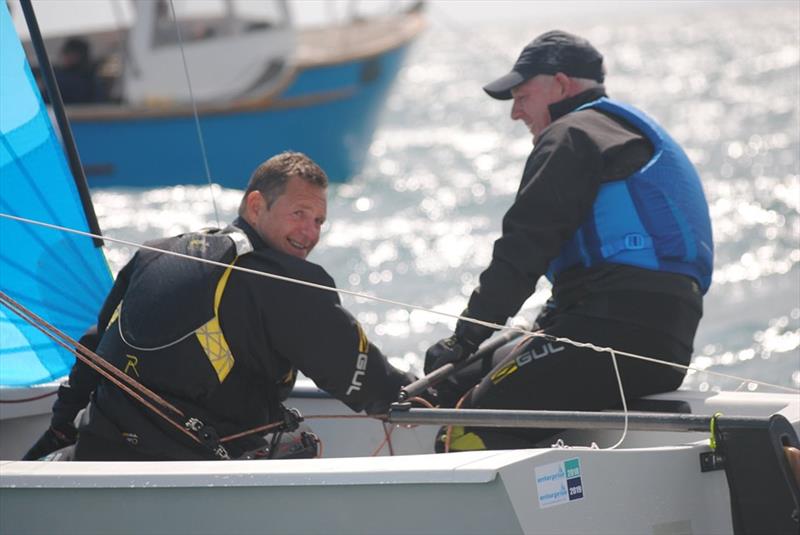 Winners Paul and Craig on day 5 of the Allen, North Sails & Selden Enterprise Nationals at Mount's Bay photo copyright Martyn Curnow taken at  and featuring the Enterprise class