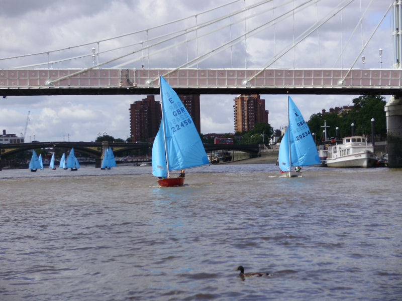 Racing on the Thames at Putney for the Enterprise South East Championships photo copyright Chris Phillips taken at South Bank Sailing Club and featuring the Enterprise class