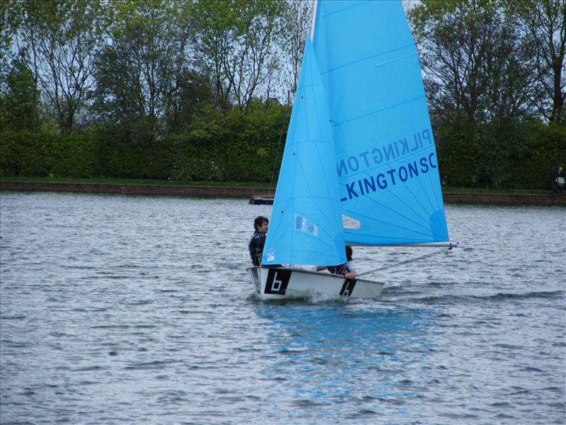 Enterprises at Pilkington photo copyright Steve Blackburn taken at Pilkington Sailing Club and featuring the Enterprise class