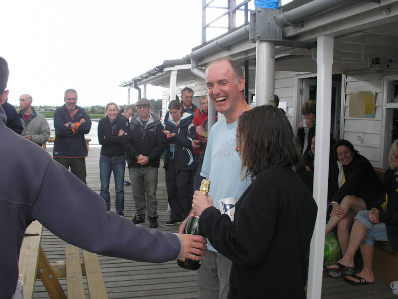 Phil and Laura Bevan win the Enterprise open at Deben photo copyright John Adcroft taken at Deben Yacht Club and featuring the Enterprise class