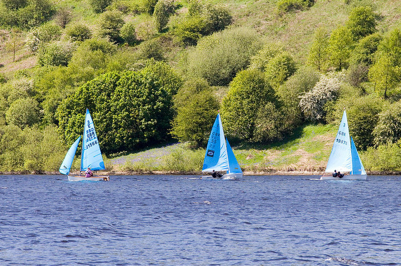 Enterprises at Scammonden Water photo copyright SWSC taken at Scammonden Water Sailing Club and featuring the Enterprise class