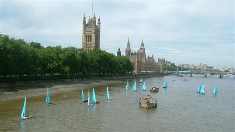 Enterprises sailing outside the Houses of Parliament photo copyright RYA taken at  and featuring the Enterprise class