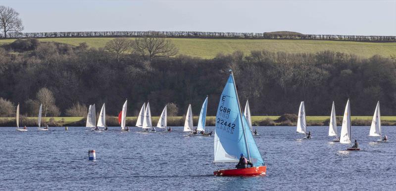 Racing on Sunday in lighter winds at the Notts County Cooler 2022 photo copyright David Eberlin taken at Notts County Sailing Club and featuring the Enterprise class