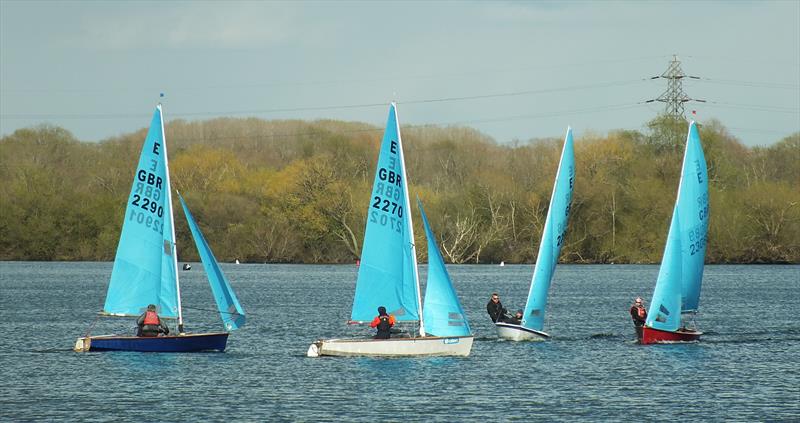 Close racing during the Enterprise Midland Area Championship at Middle Nene photo copyright Wilf Kunze taken at Middle Nene Sailing Club and featuring the Enterprise class